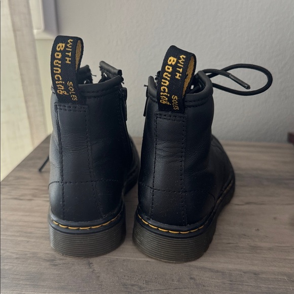Dr. Martens Black Boots with Yellow Accents - Picture 3 of 5
